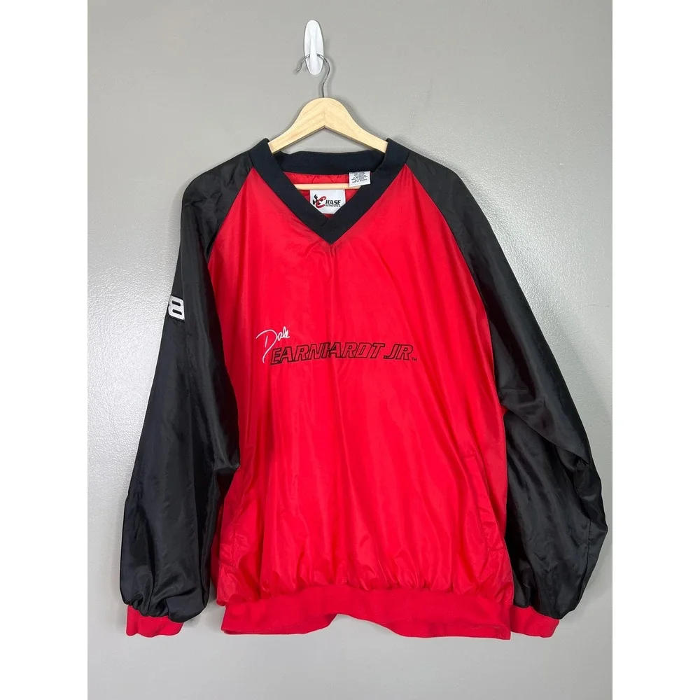 Vintage NASCAR Dale Earnhardt Jr 8 nylon pull over windbreaker Chase‎ Authentics